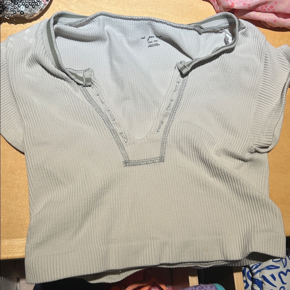 Urban Outfitters Light Gray Crop Top